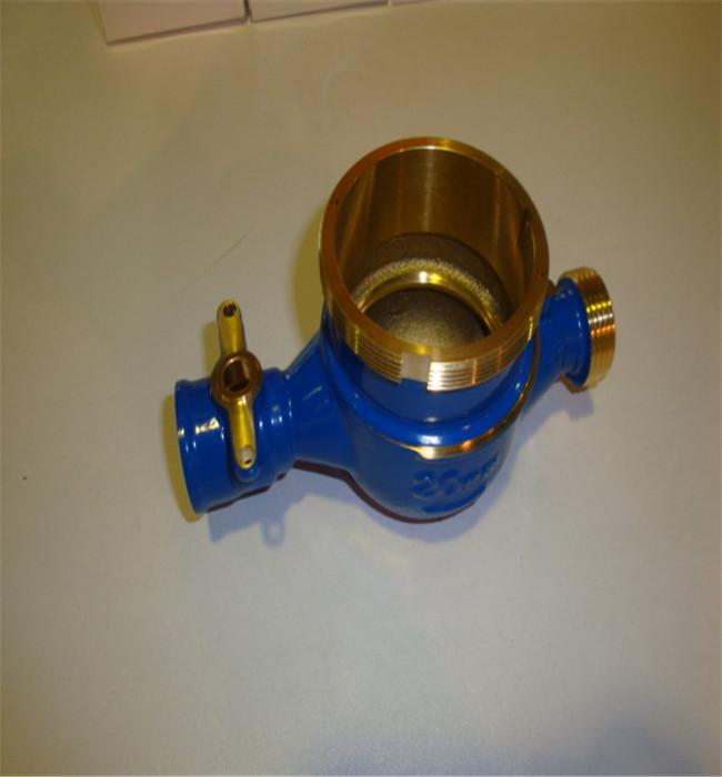 Brass Valve Controlled Water Meter Body , Heavy Duty Water Flow Meter Body