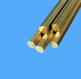 Customized Hexagonal CW614N Brass Rod , High Capacity Brass Hex Bar Stock