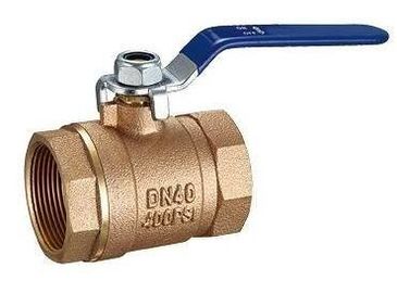 Bronze Ball Valve Two Piece Inline Lever NPT Female C84400 DN 40